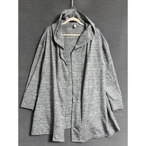 Daily Ritual Cardigan XXL‎ Gray Heathered Hooded Sweater Pockets  Athleisure